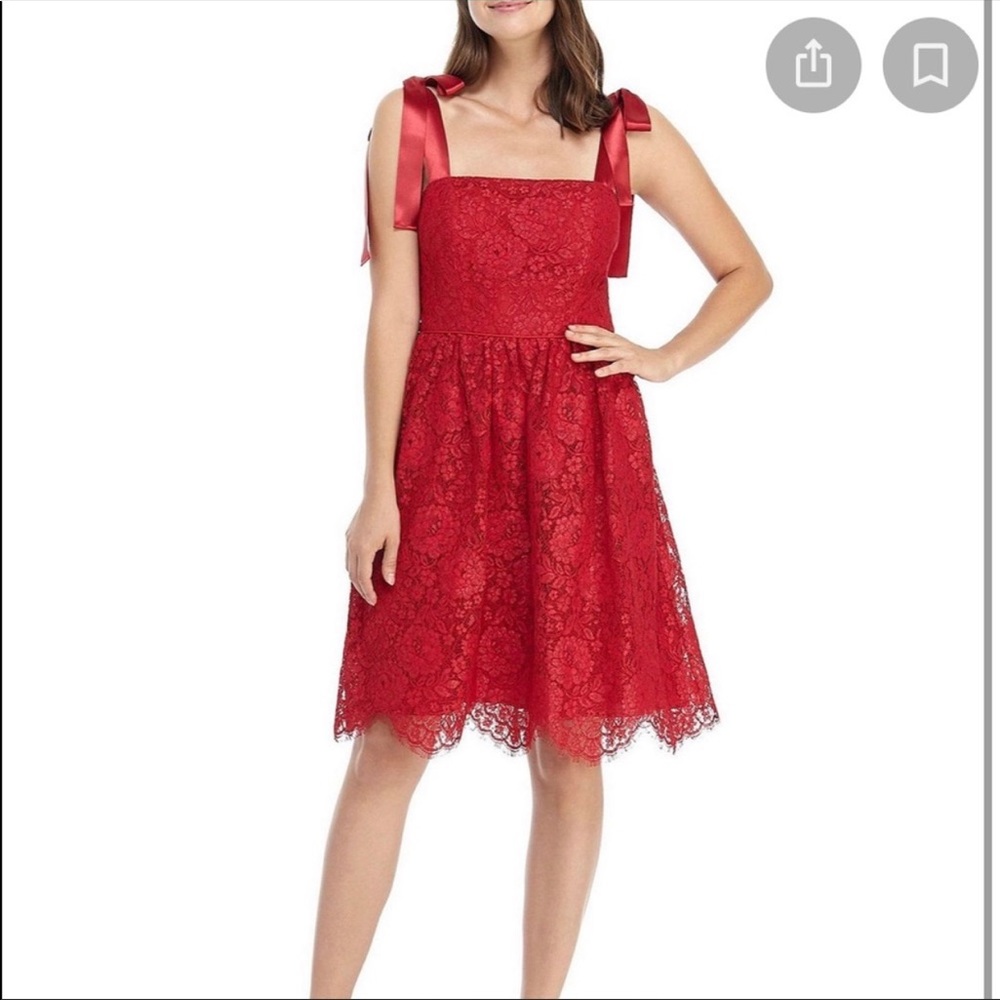 NWT GAL MEETS GLAM Lucia Satin Strap Lace - Picture 5 of 16